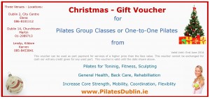 Gift Vouchers for Pilates and Fitness Classes in Dublin, South Dublin, Churchtown, Dublin 14/16, South William Street Dublin 2, Leixlip 